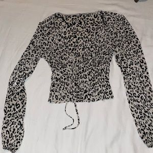 ZARA LEOPARD PRINT LONG SLEEVE